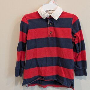 Carter's Classic Striped Long Sleeve Rugby Polo Size 6